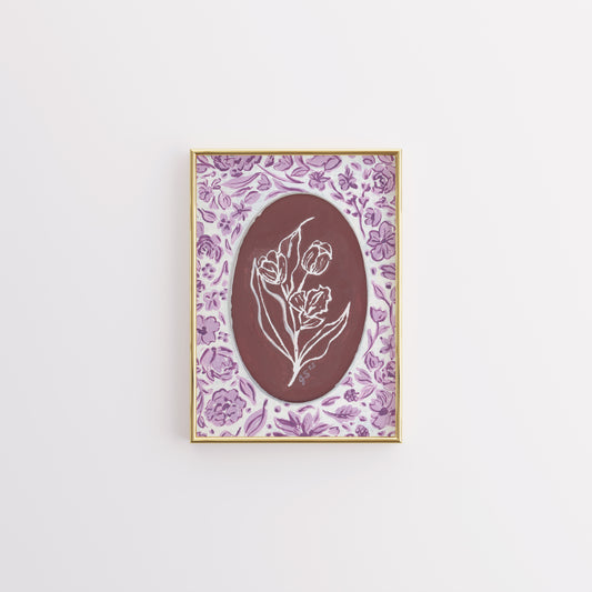 Carved Purple Tulips - Fine Art Print