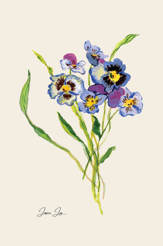 Purple Pansies - Free Printable